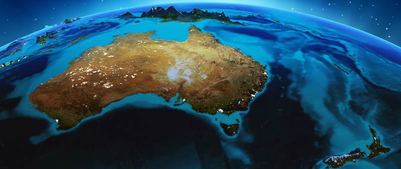 map of Australia and Oceania