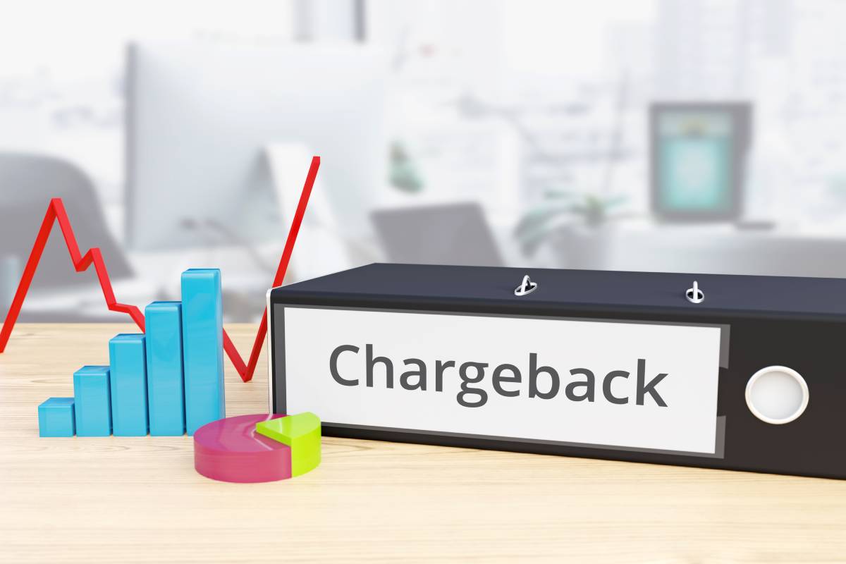 Chargeback credit card folder on the desk